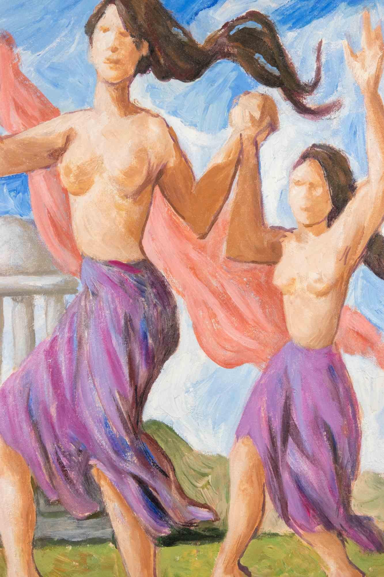 La célébration - Peinture à l'huile de Lucio Castagneri - 1990 en vente 1