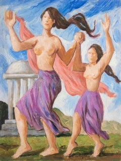 The Celebration - Oil Paint by Lucio Castagneri - 1990s