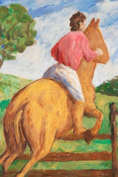 El Caballero - Pintura al óleo de Lucio Castagneri - Años 90