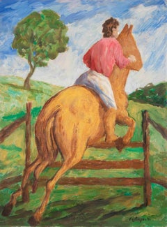 The Knight - Oil Paint by Lucio Castagneri - 1990s