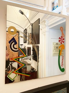 Lucio Del Pezzo for Rimadesio Mirror, Italy, 1980s