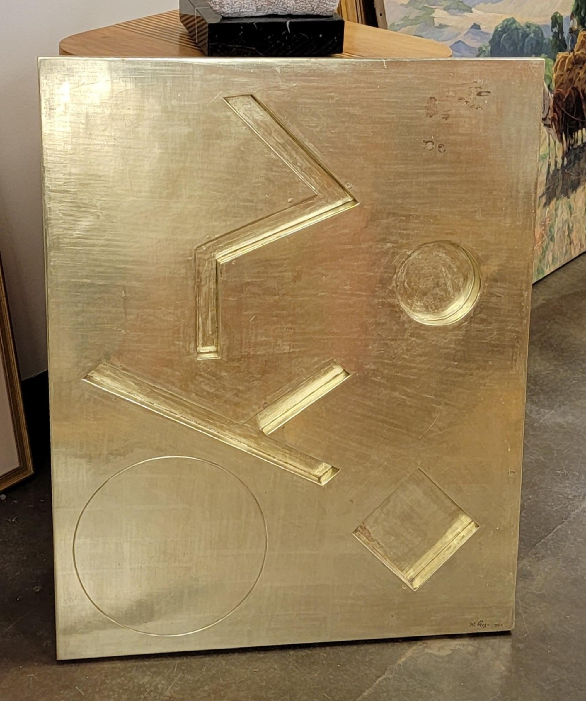 Gold Green Table, 1969 Gruppo 58 of Naples, Constructivist For Sale 4