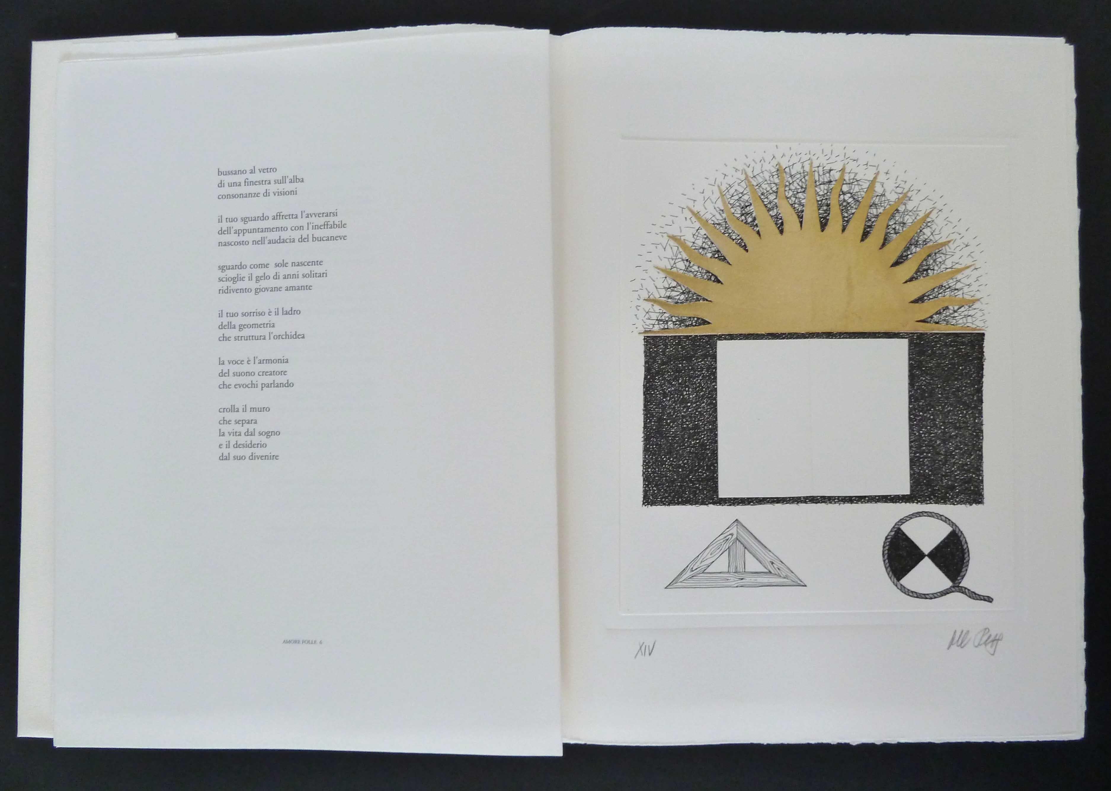Amore Folle - Contemporary Print by Lucio Del Pezzo