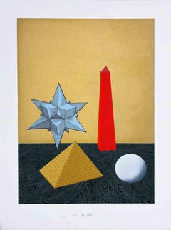 Astrazione II – Siebdruck von Lucio Del Pezzo – 1960er Jahre