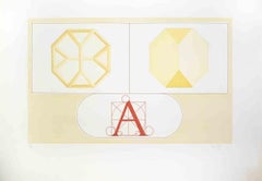 Vintage Composition - Lithograph by Lucio del Pezzo - 1970s