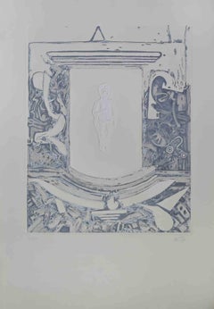 Vintage Decalogue N° 1 - Etching by Lucio Del Pezzo - 1970s