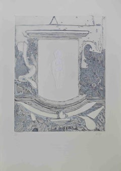 Vintage Decalogue N° 1 - Etching by Lucio Del Pezzo - 1970s