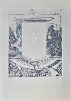 Vintage Decalogue N°1 - Etching by Lucio Del Pezzo - 1976-1978