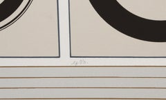 Senza titolo, serigrafia astratta geometrica di Lucio Del Pezzo