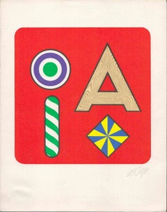 Letter A - Photolithograph by Lucio Del Pezzo - 1971