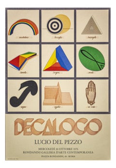 Lucio del Pezzo Exhibition Poster - Original Offset Print - 1976