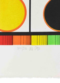 The Sun - Lithograph by Lucio Del Pezzo - 1972