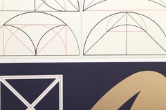 Tycho Brahe, Abstract Geometric Screenprint by Lucio Del Pezzo