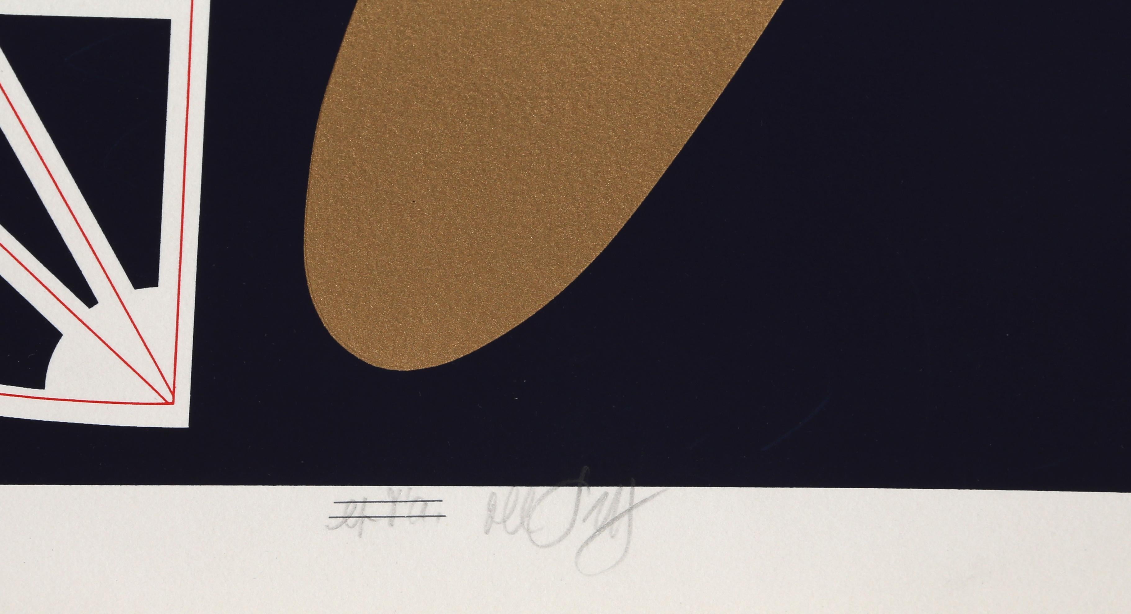 Tycho Brahe, Abstract Geometric Screenprint by Lucio Del Pezzo For Sale 1