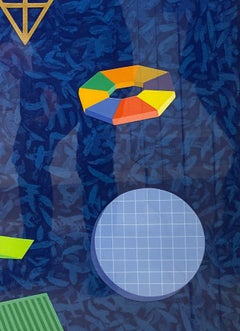 Ohne Titel - Siebdruck und Collage von Lucio del Pezzo, Italien