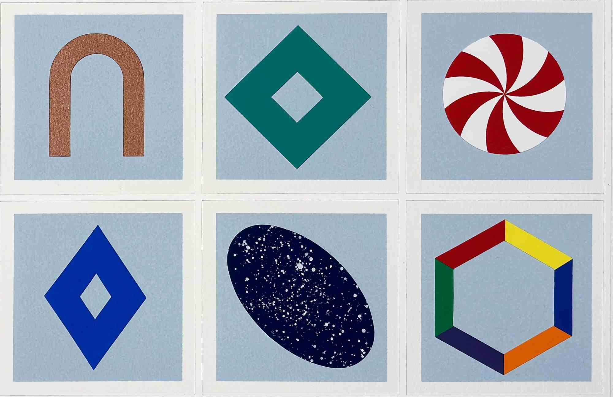 Untitled - Screenprint by Lucio Del Pezzo - 1990s For Sale 1