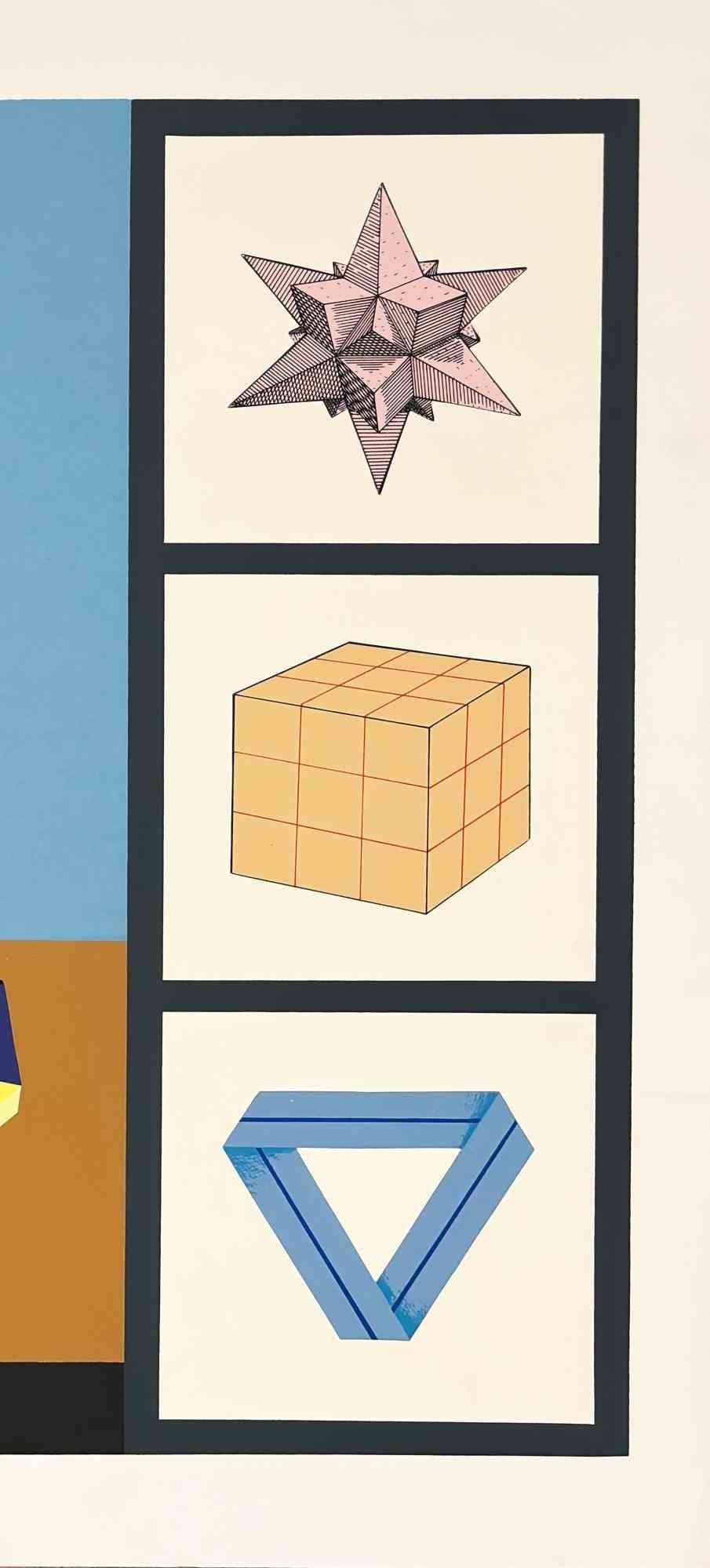 Untitled - Screenprint by Lucio Del Pezzo - 1990s For Sale 2