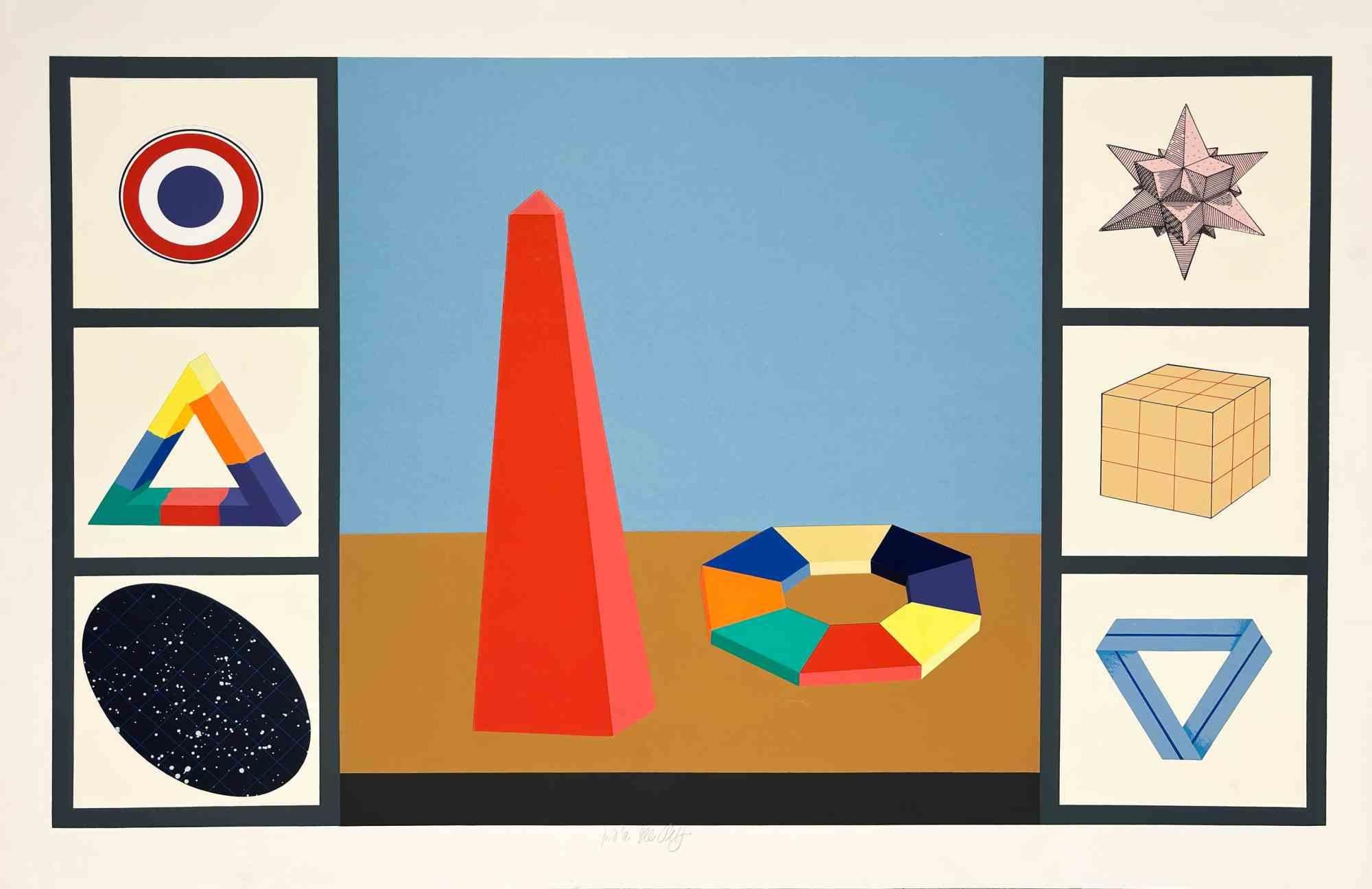 The proposed print is a screenprint made on fine paper with collage inserts and a print run of 30 artist's proof copies, in excellent condition.

The screenprint has the print number in the lower margin with its print run and the artist's hand