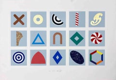Sans titre - Sérigraphie de Lucio Del Pezzo - années 1990