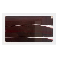 Lucio Fontana "Concetto Spaziale" black, red and white oil on glass, signed 1956