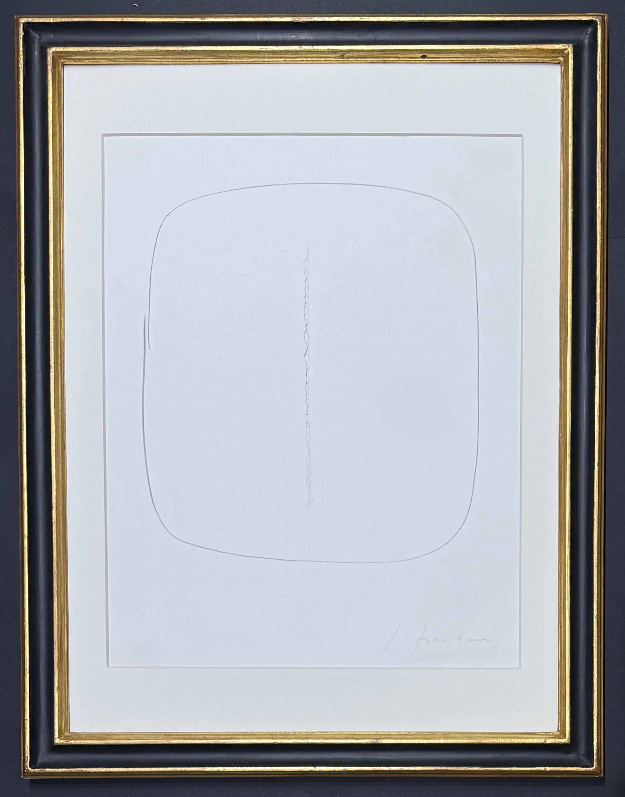 Lucio Fontana (1899–1968) – Concetto Spaziale – Lithograph with hand-cut - 1961 For Sale 3