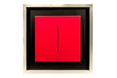 Lucio Fontana, "Spatial Design" Painting, circa 1968, Italy