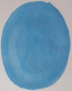 Blue Nude  Nudo Azzurro - Italian Conceptual Abstract Art Spatialism