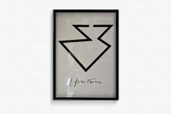 Circa 1970 Original black composition on Plexiglas by Lucio Fontana