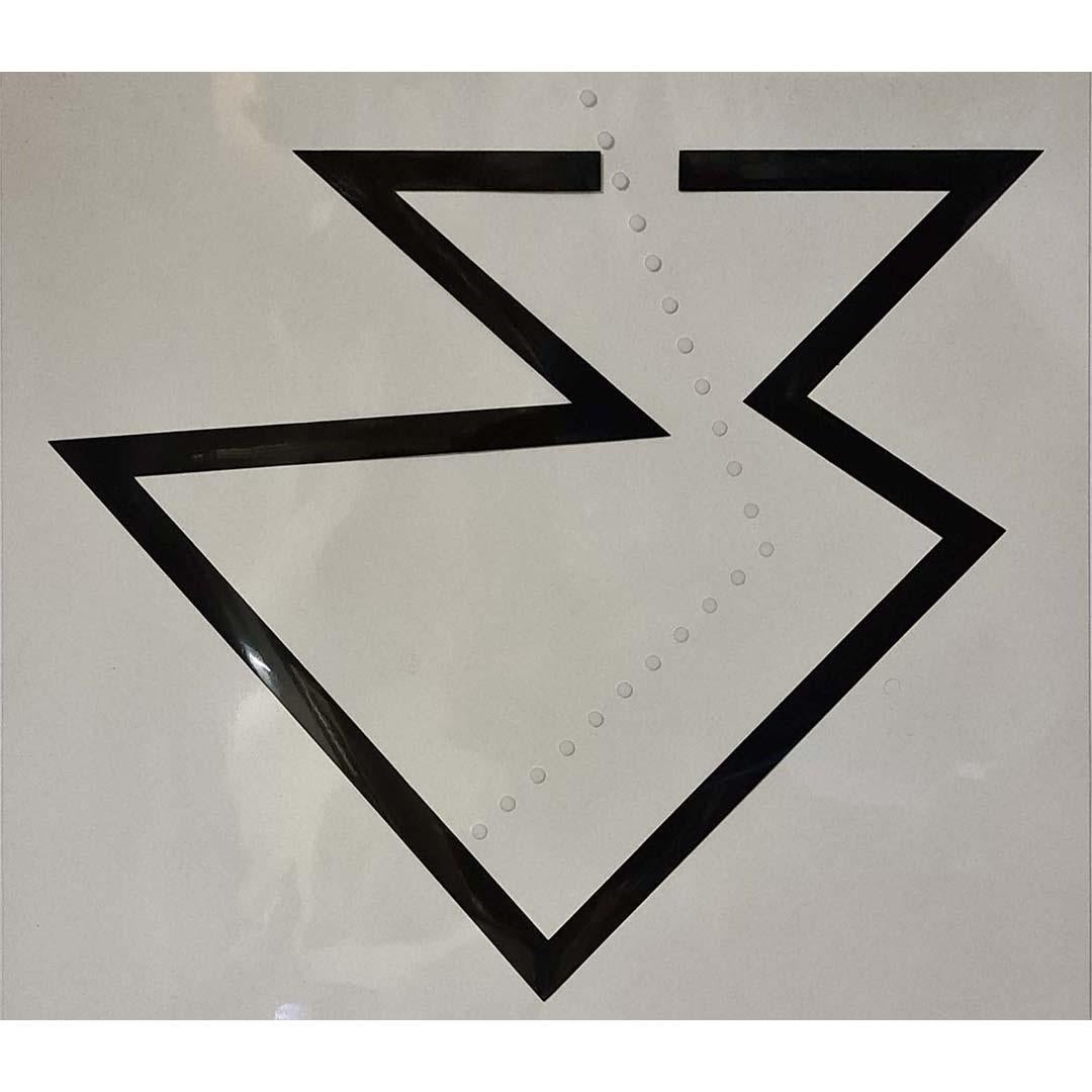 Original schwarze Originalkomposition auf Plexiglas von Lucio Fontana, um 1970 im Angebot 2