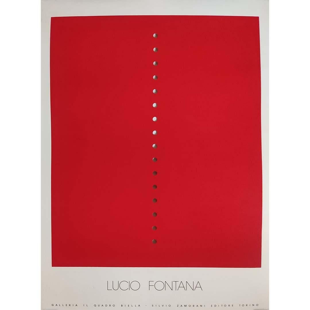 Circa 1970 original exhibition poster for Lucio Fontana - Concetto Spaziale