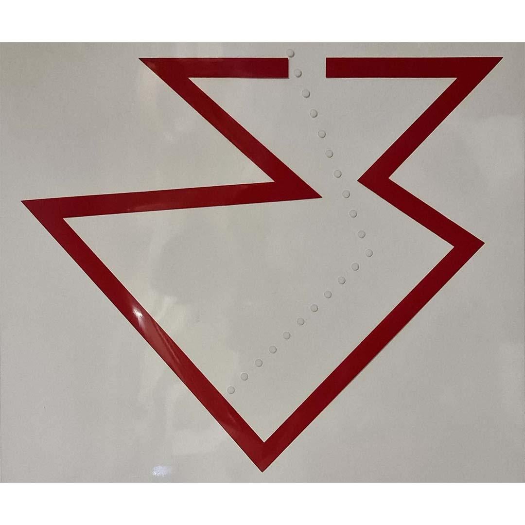 Circa 1970 Original red composition on Plexiglas by Lucio Fontana For Sale 1