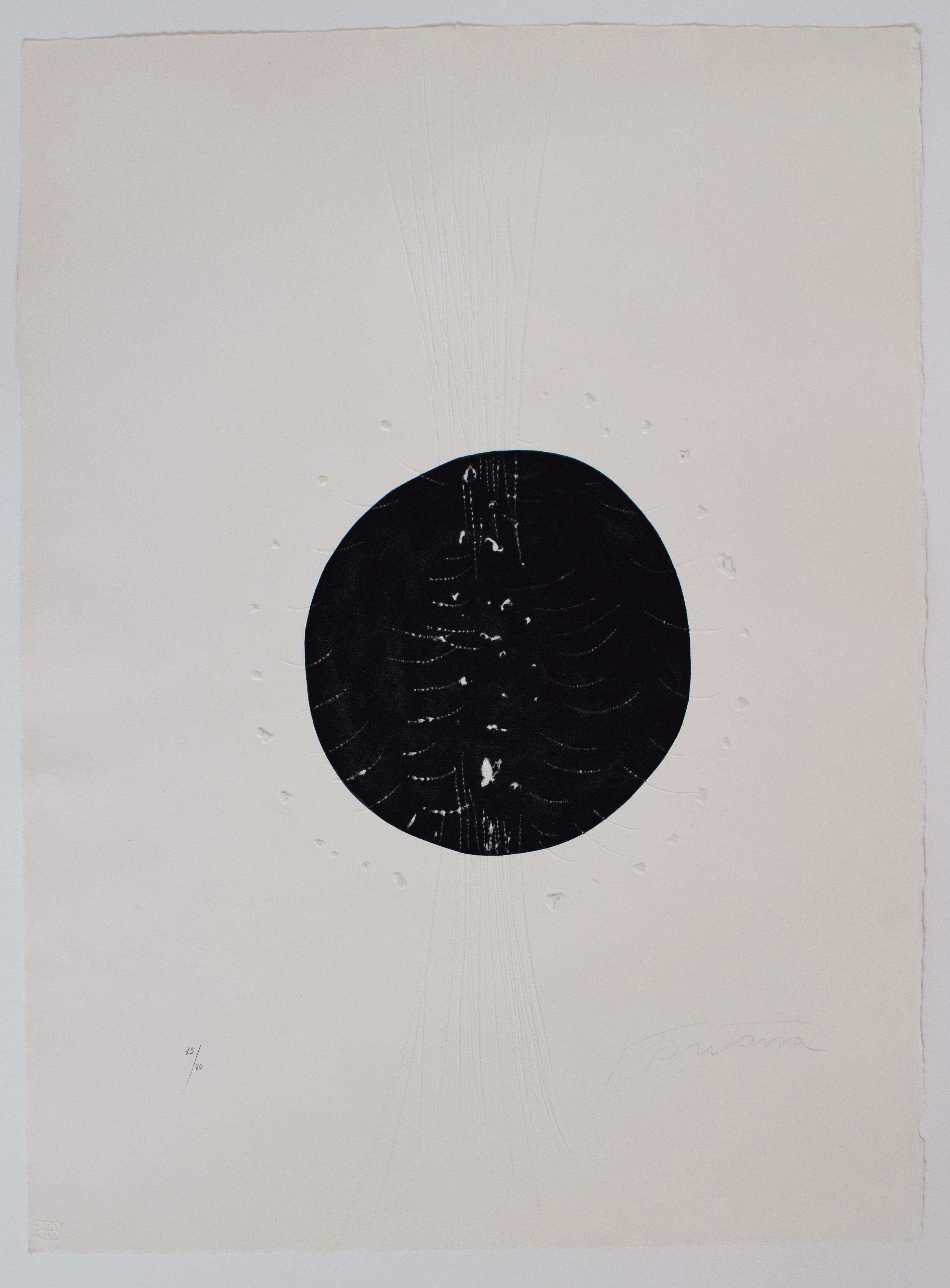 Composizione II da, Senza titolo - Spazialismo concettuale astratto italiano - Print di Lucio Fontana