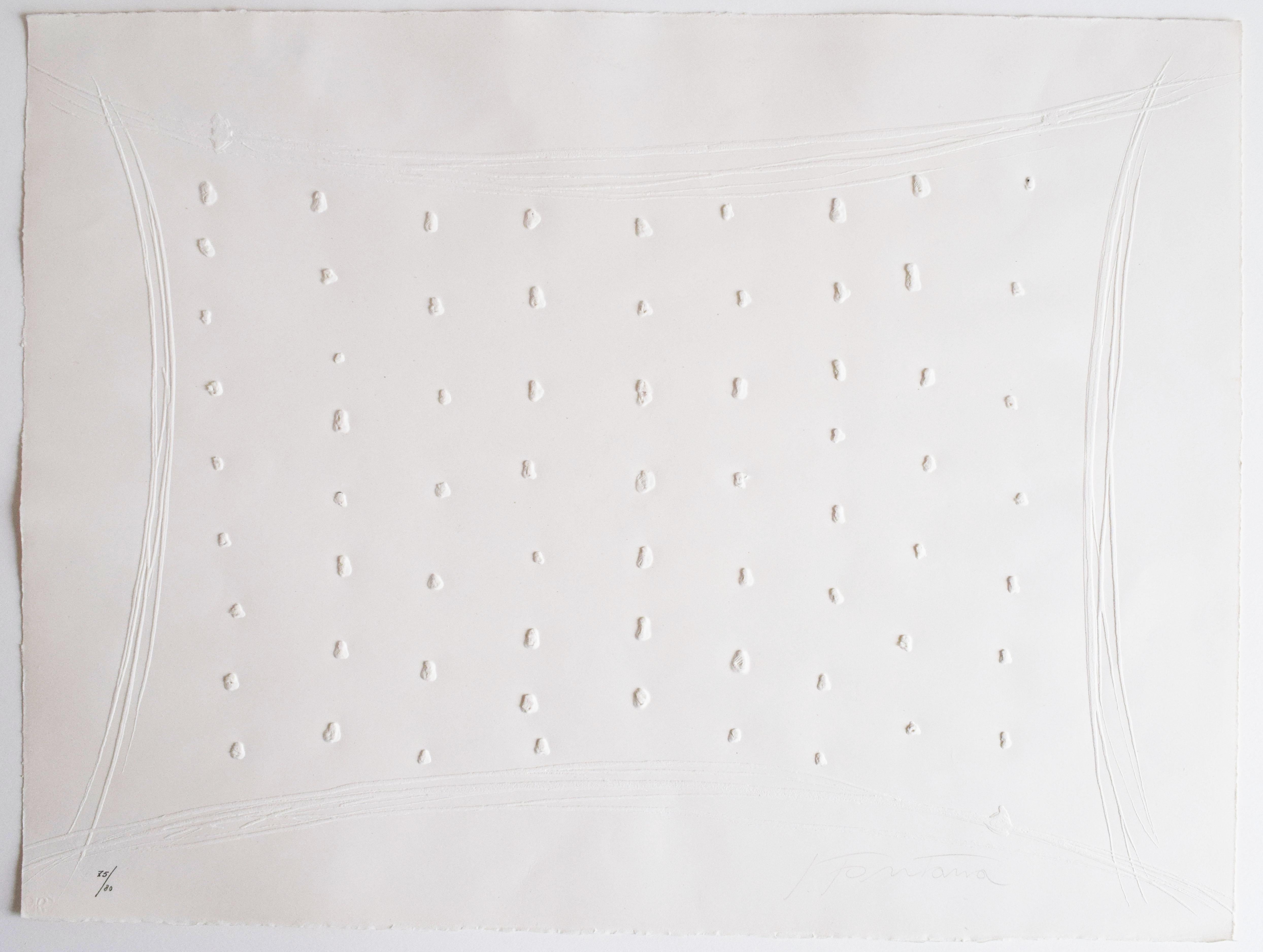 Composition IV from, Untitled - Italian Conceptual Abstract Art Spatialism - Print by Lucio Fontana