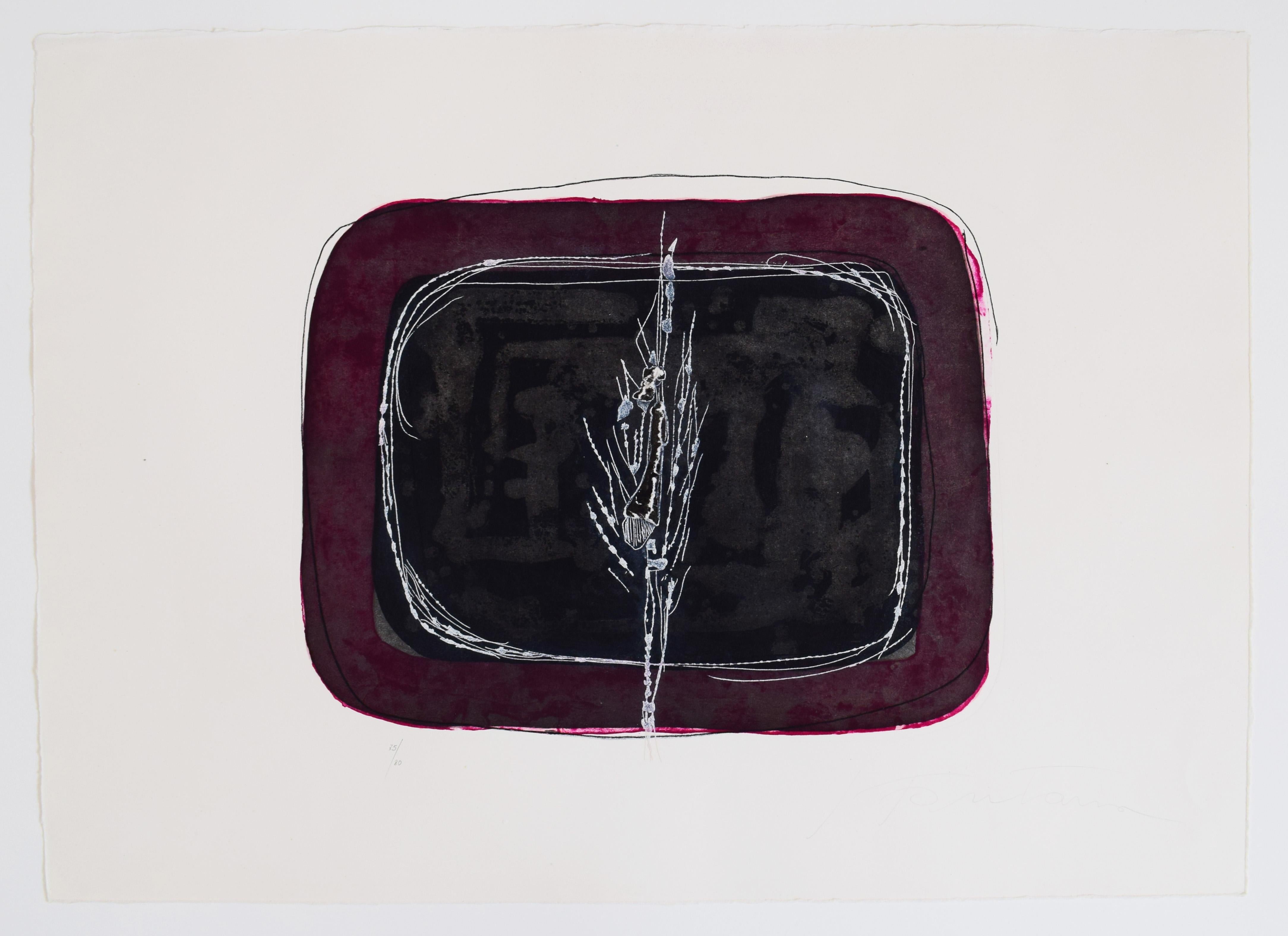 Composizione VI da, Senza titolo -  Arte astratta concettuale italiana Spazialismo - Print di Lucio Fontana