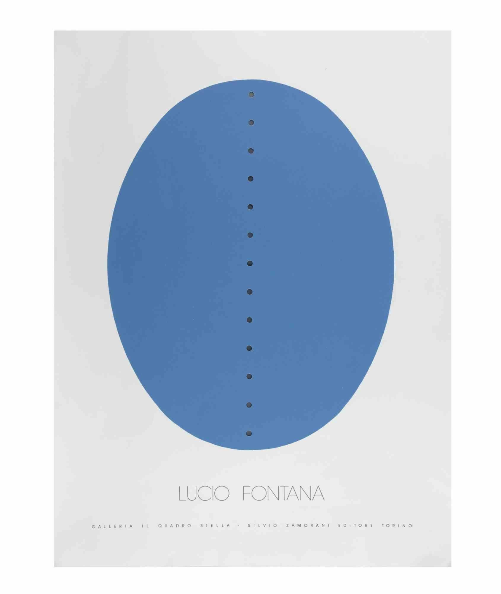Concetto Spaziale – Paraventdruck von Lucio Fontana – 1967 im Angebot 1