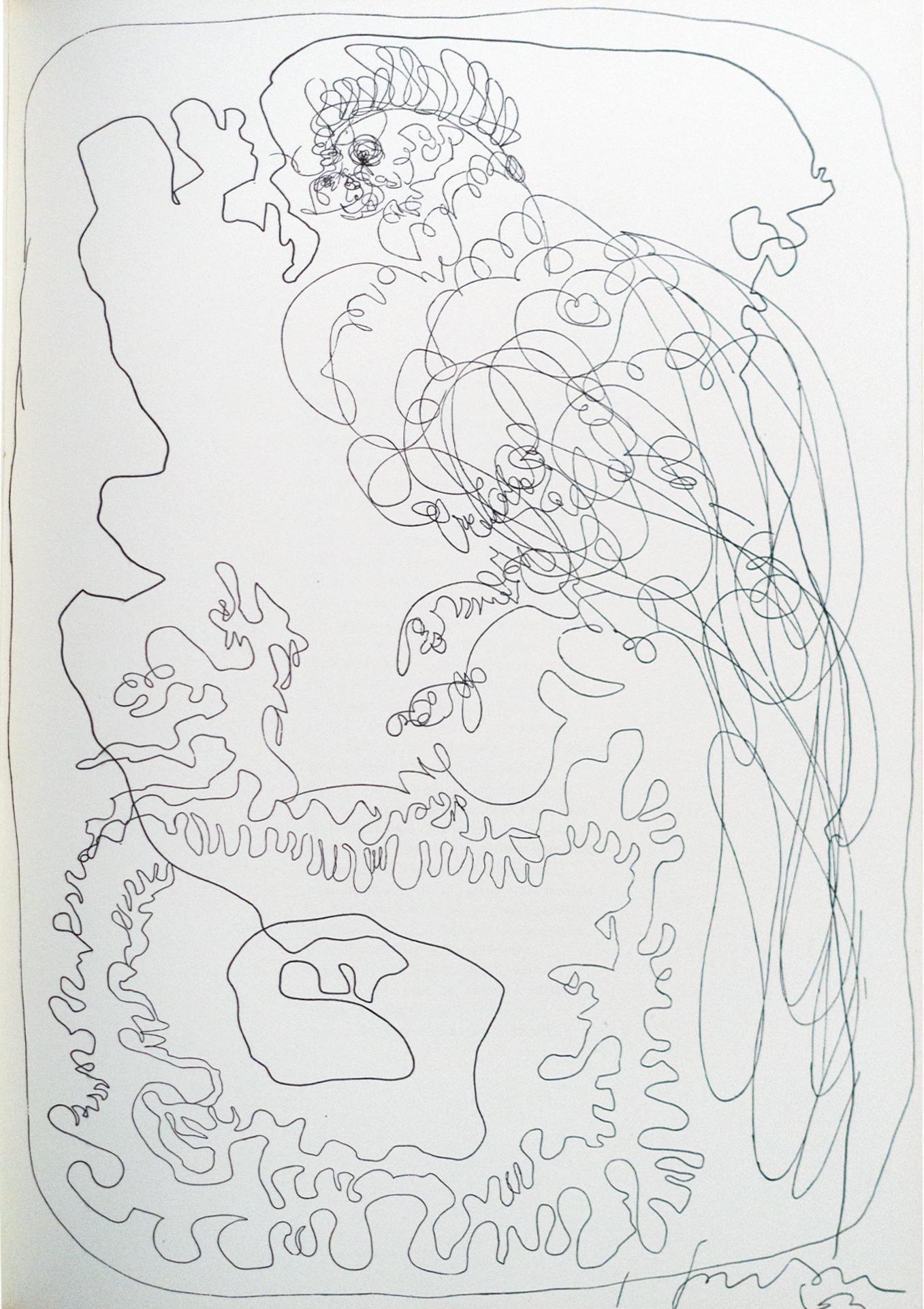 Spatial Concept from Six contes de La Fontaine, Spatialism, Print, Pink For Sale 2