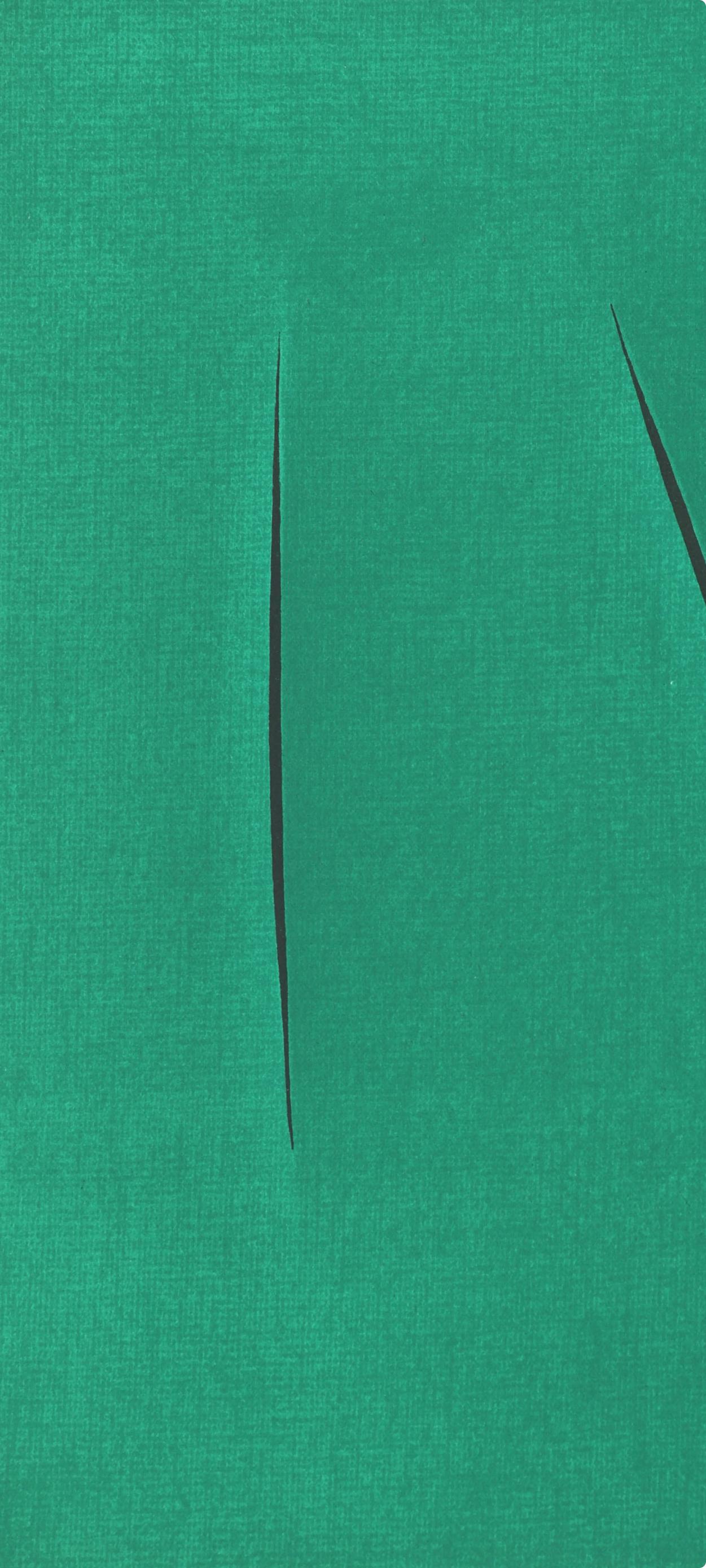 Fontana, Concetto Spaziale, San Lazzaro et ses Amis, XXe siècle (después) - Print de Lucio Fontana