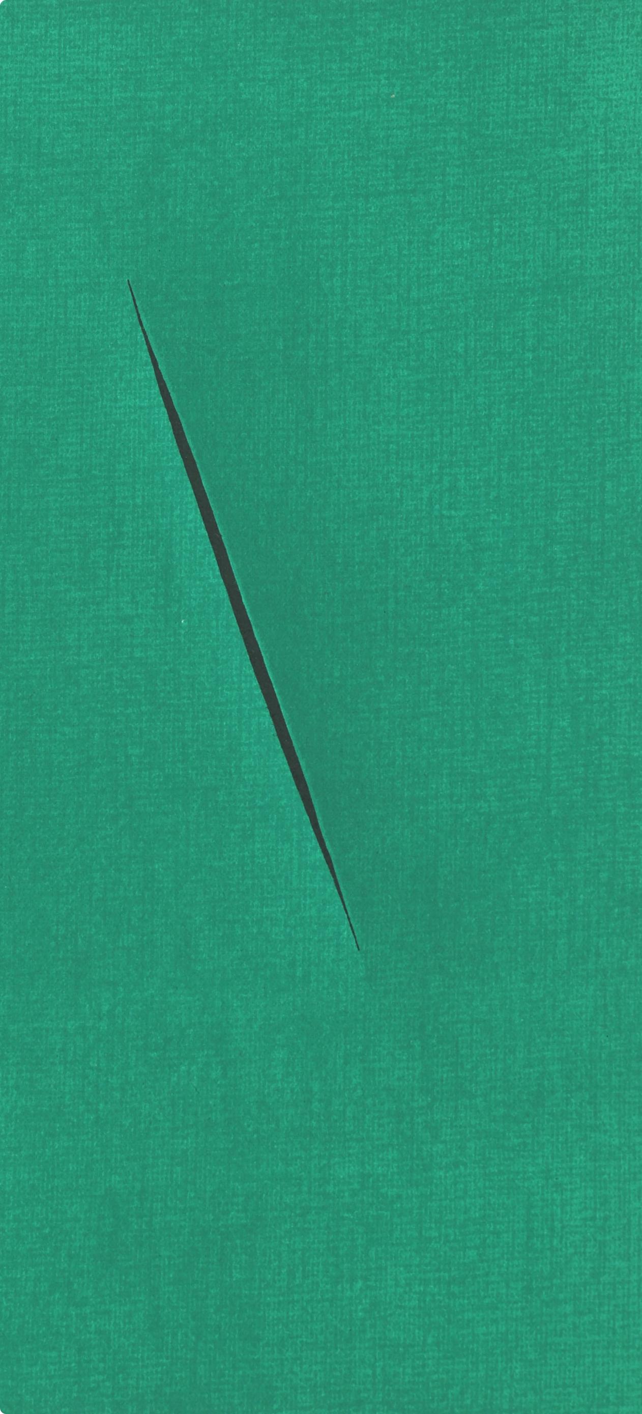Fontana, Concetto Spaziale, San Lazzaro et ses Amis, XXe siècle (después) - Print Moderno de Lucio Fontana
