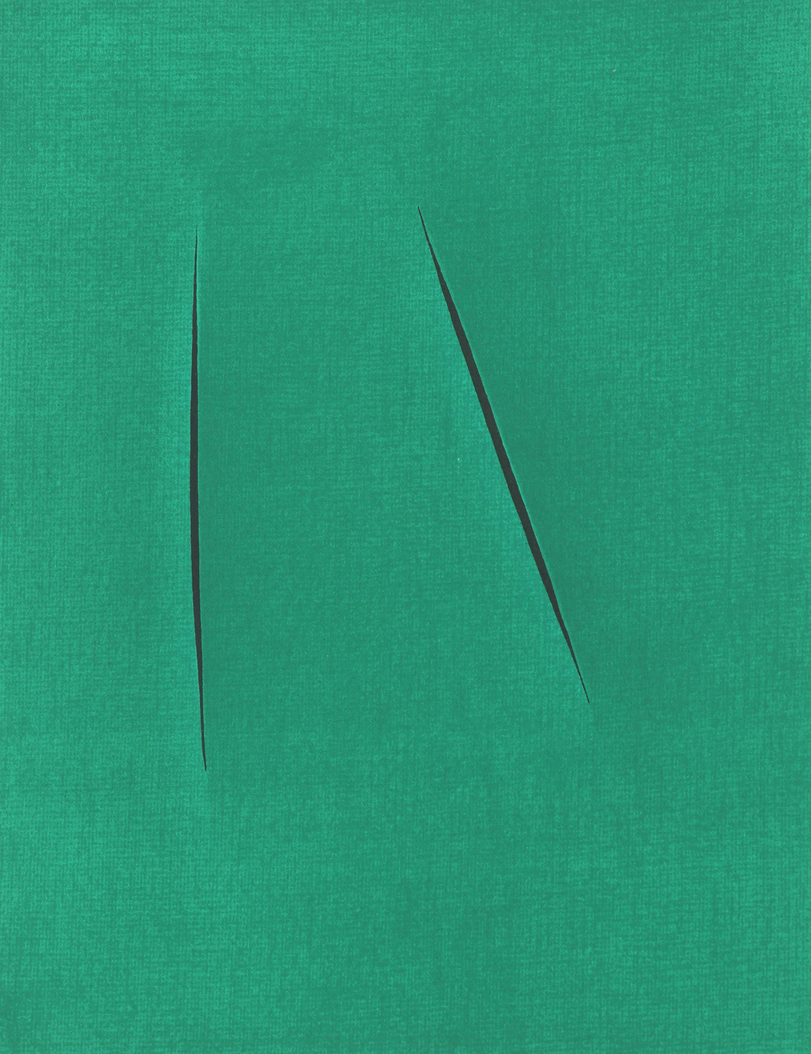 Landscape Print de Lucio Fontana - Fontana, Concetto Spaziale, San Lazzaro et ses Amis, XXe siècle (después)