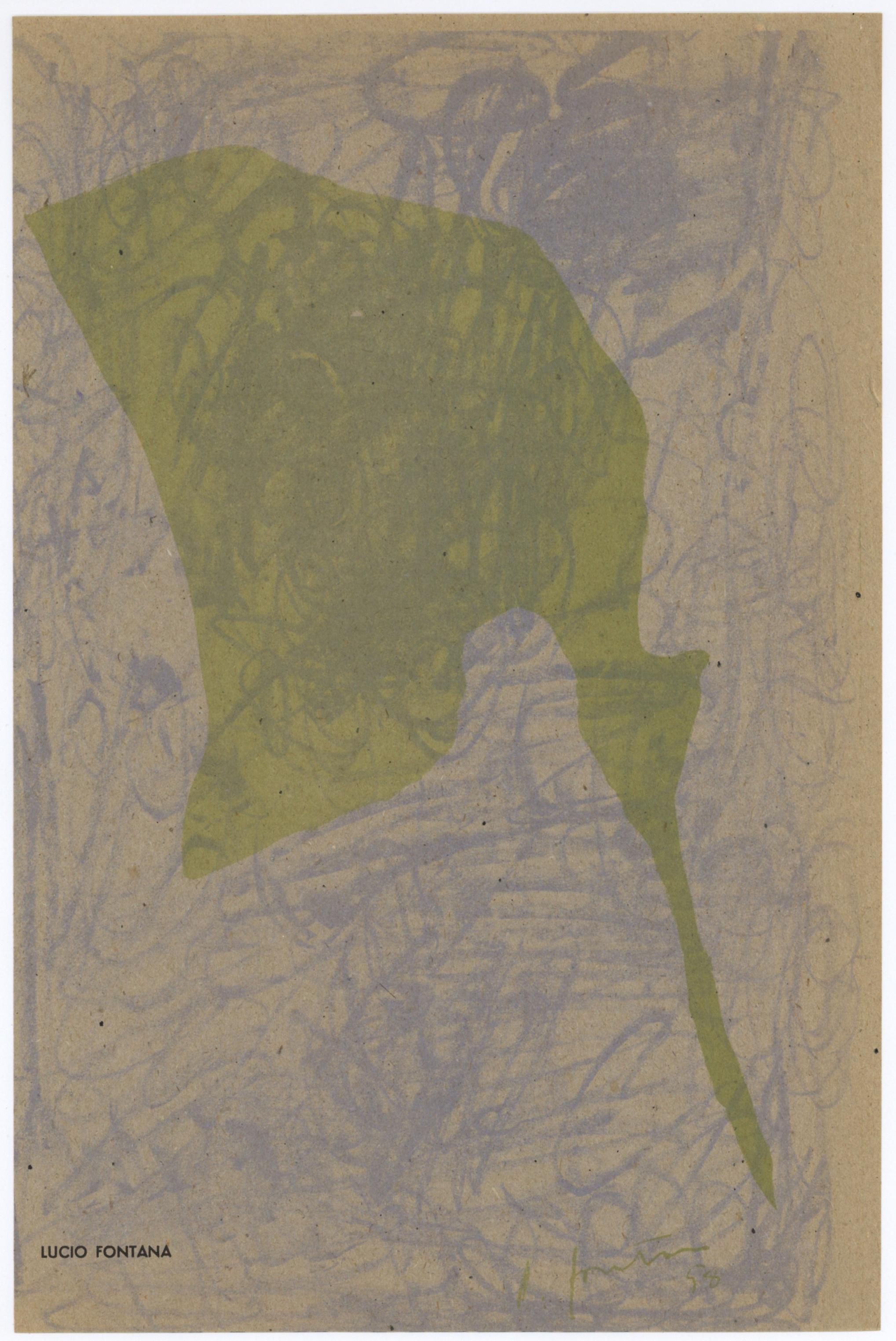 Abstract Print di Lucio Fontana - litografia