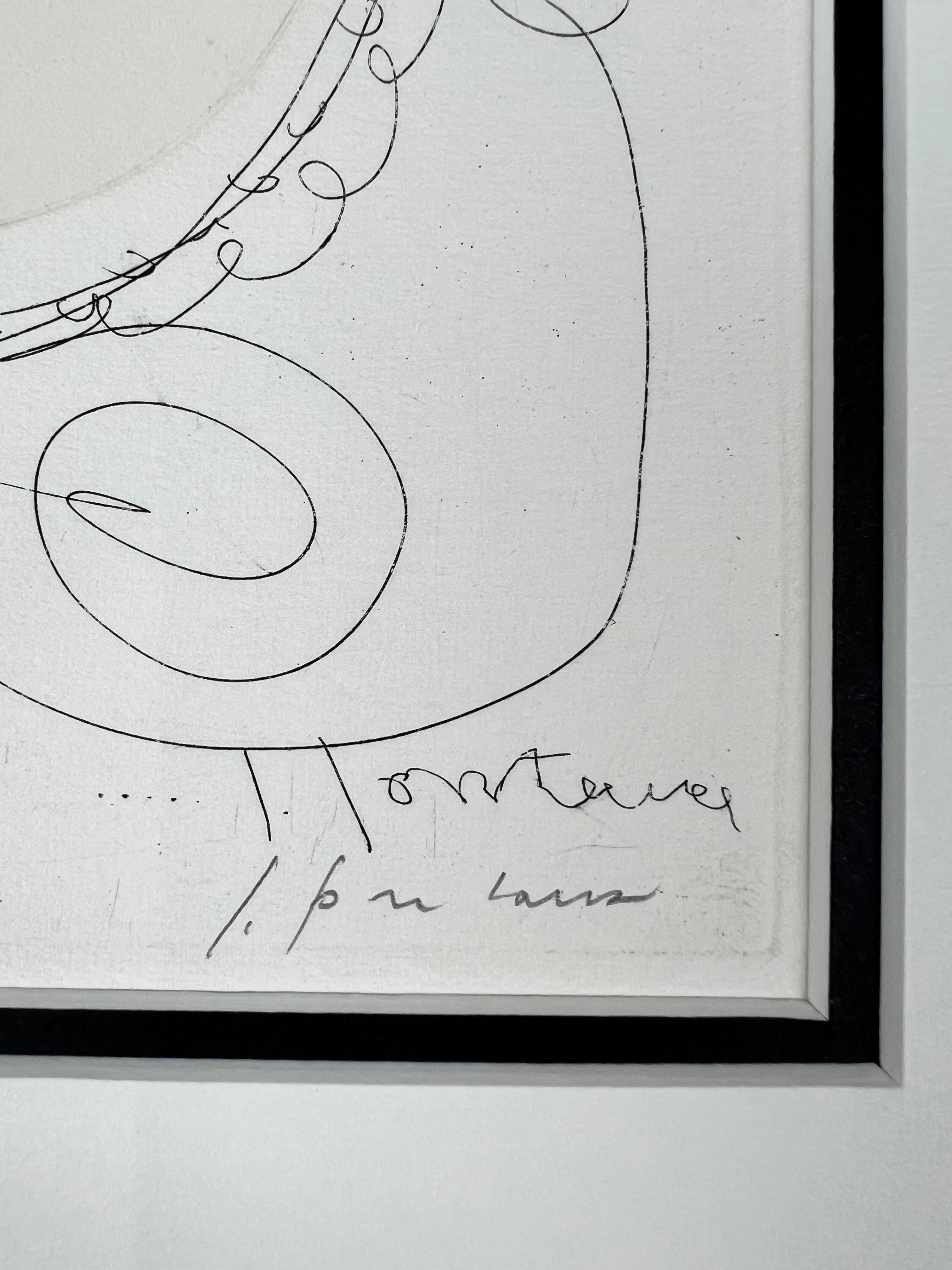 Lucio Fontana ( 1899 – 1968 ) – etching with cut executed by Lucio Fontana -1966 3
