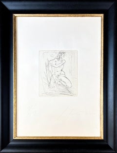 Lucio Fontana ( 1899 - 1968 ) - Nudo - etching on paper - 1964