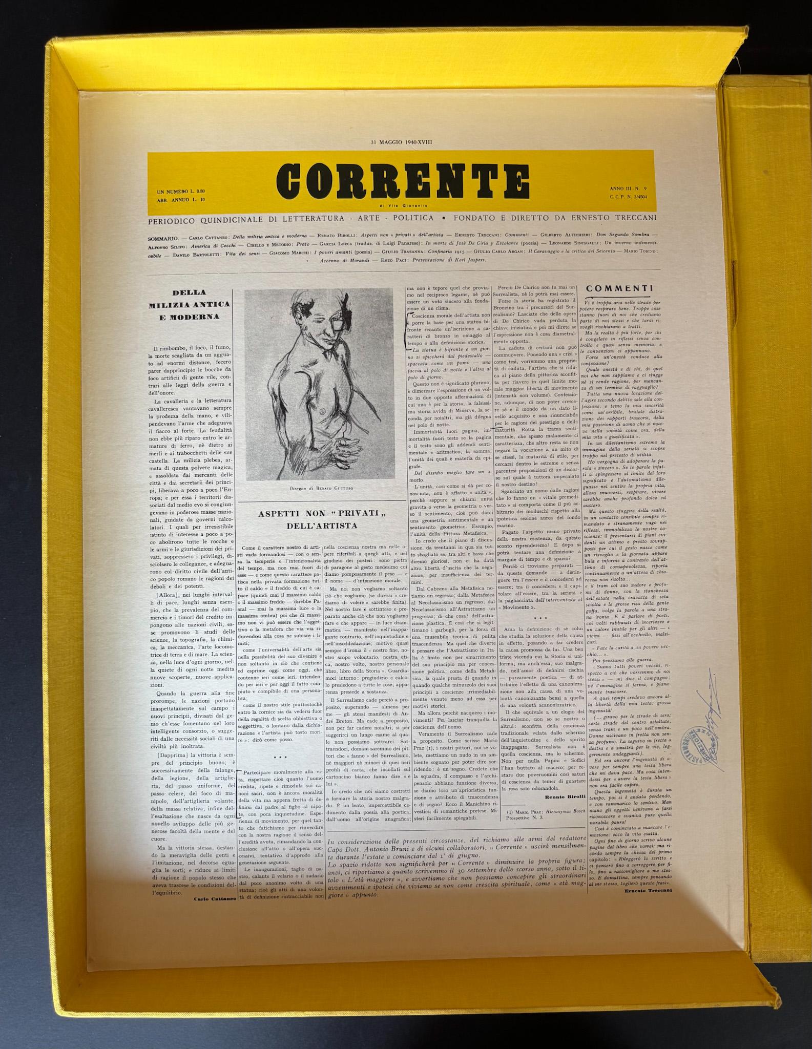 Lucio Fontana and other - CORRENTE litografie. 30 anni dopo – 1967 For Sale 19