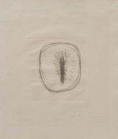 Lucio Fontana - Concetto Spaziale - Hand-Signed Etching with Hand-Cut by Fontana