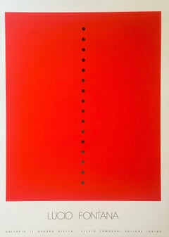 LUCIO FONTANA, Red Spatial Concept, 1965