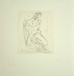 Nude - Etching by Lucio Fontana - 1964