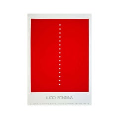 Original exhibition poster of Lucio Fontana at Galleria Il Quadro Biella