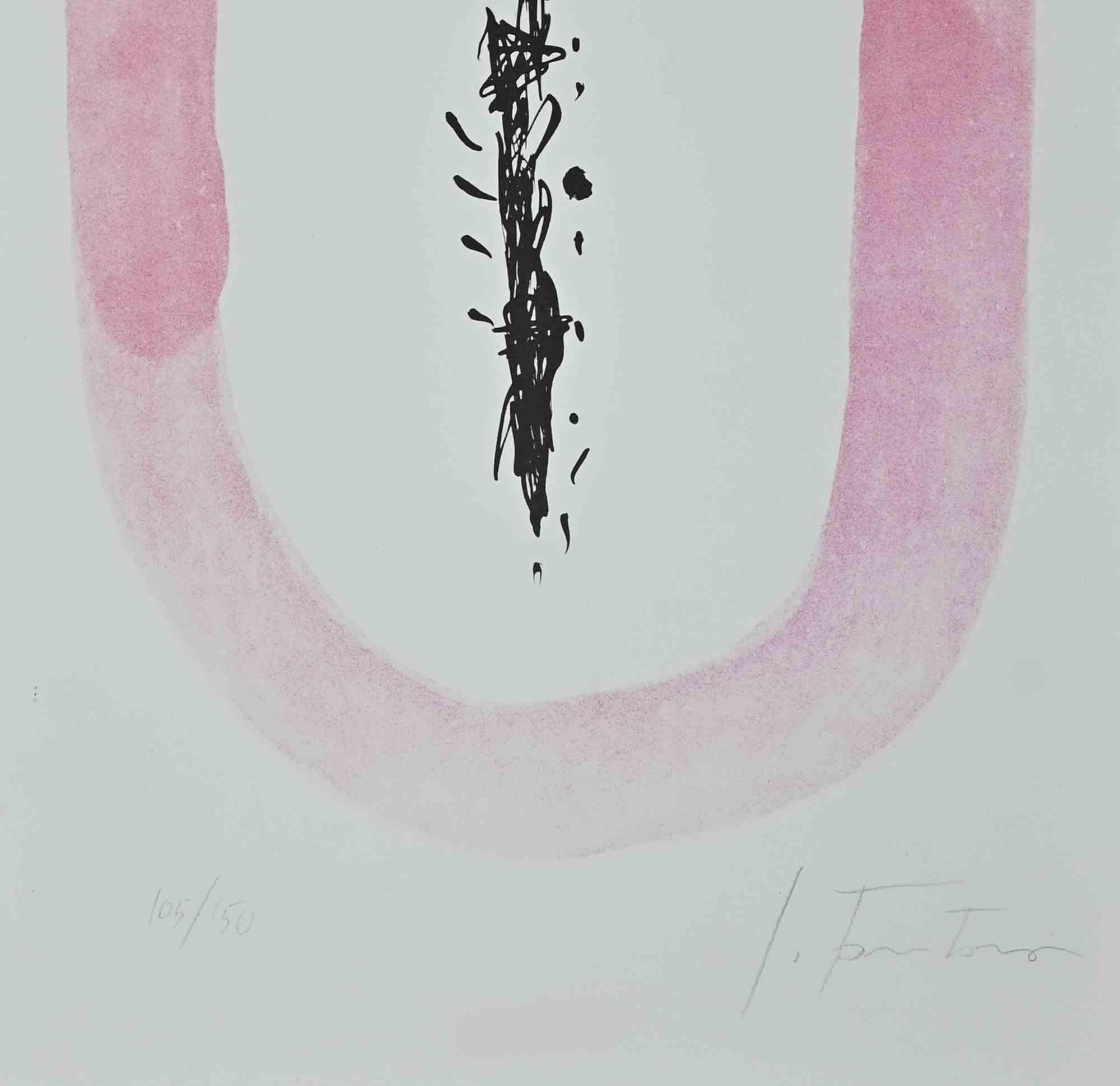 Untitled is an original contemporary artwork realized by Lucio Fontana in 1963.

Mixed colored photolithograph.

Hand signed in pencil by the artist on the lower right margin.

Numbered on the lower left. Edition of 105/150

This is an edition of