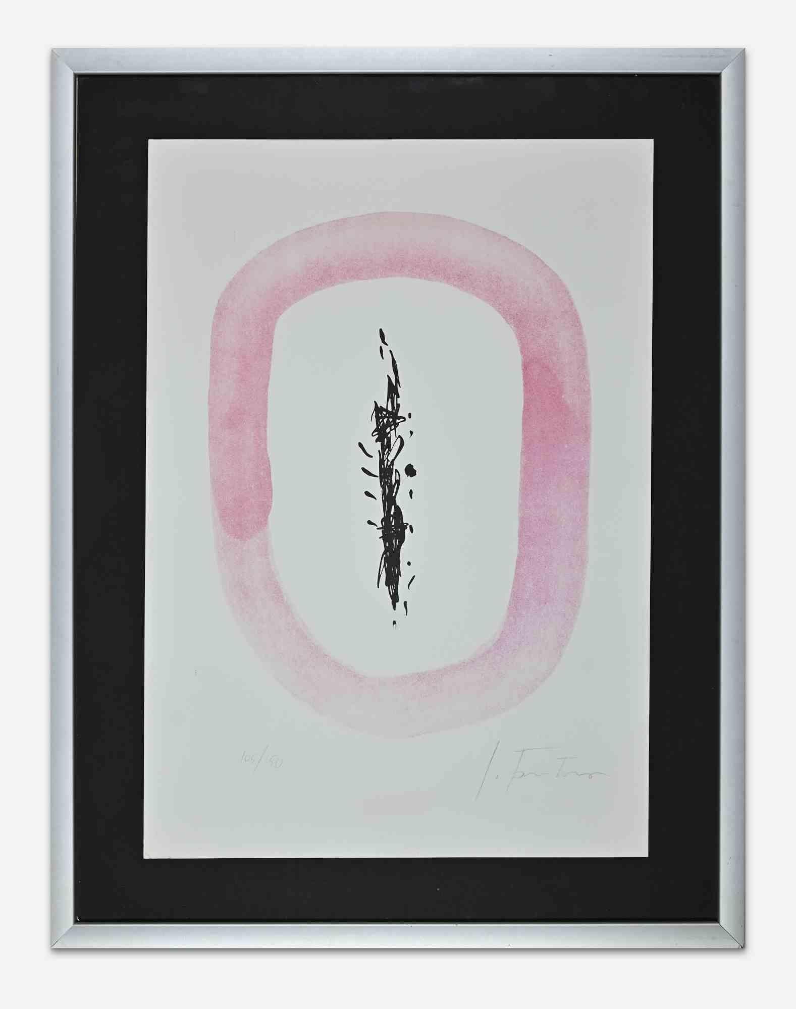 Untitled - Photolithograph by Lucio Fontana - 1963