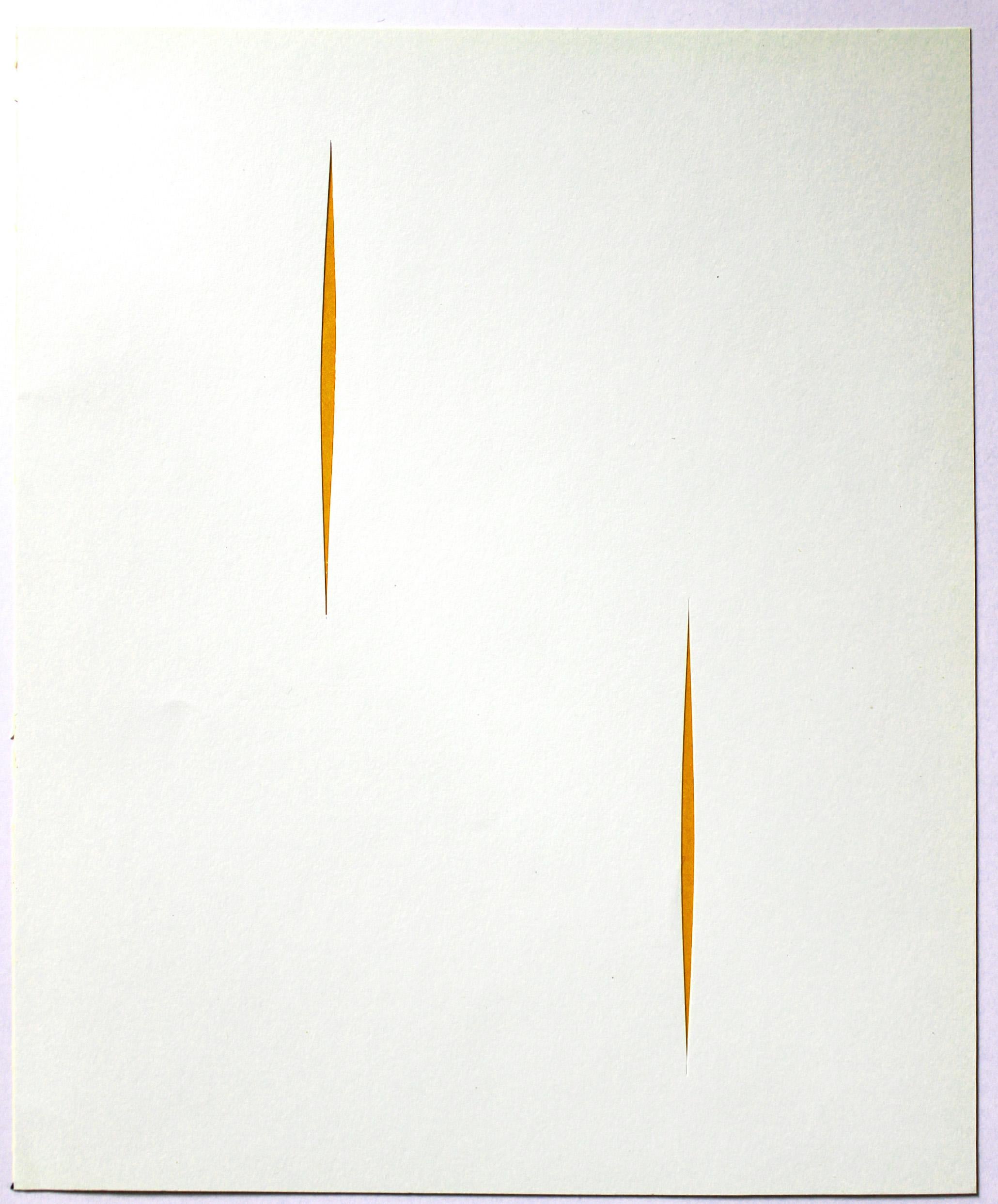 Abstract Print de Lucio Fontana - Sin título (Concetto Spaziale Naranja)